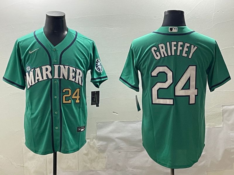Men Seattle Mariners #24 Griffey Green Game 2025 Nike MLB Jersey style 4